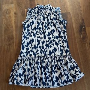 Pinch Navy and Cream Leopard Dress Size L